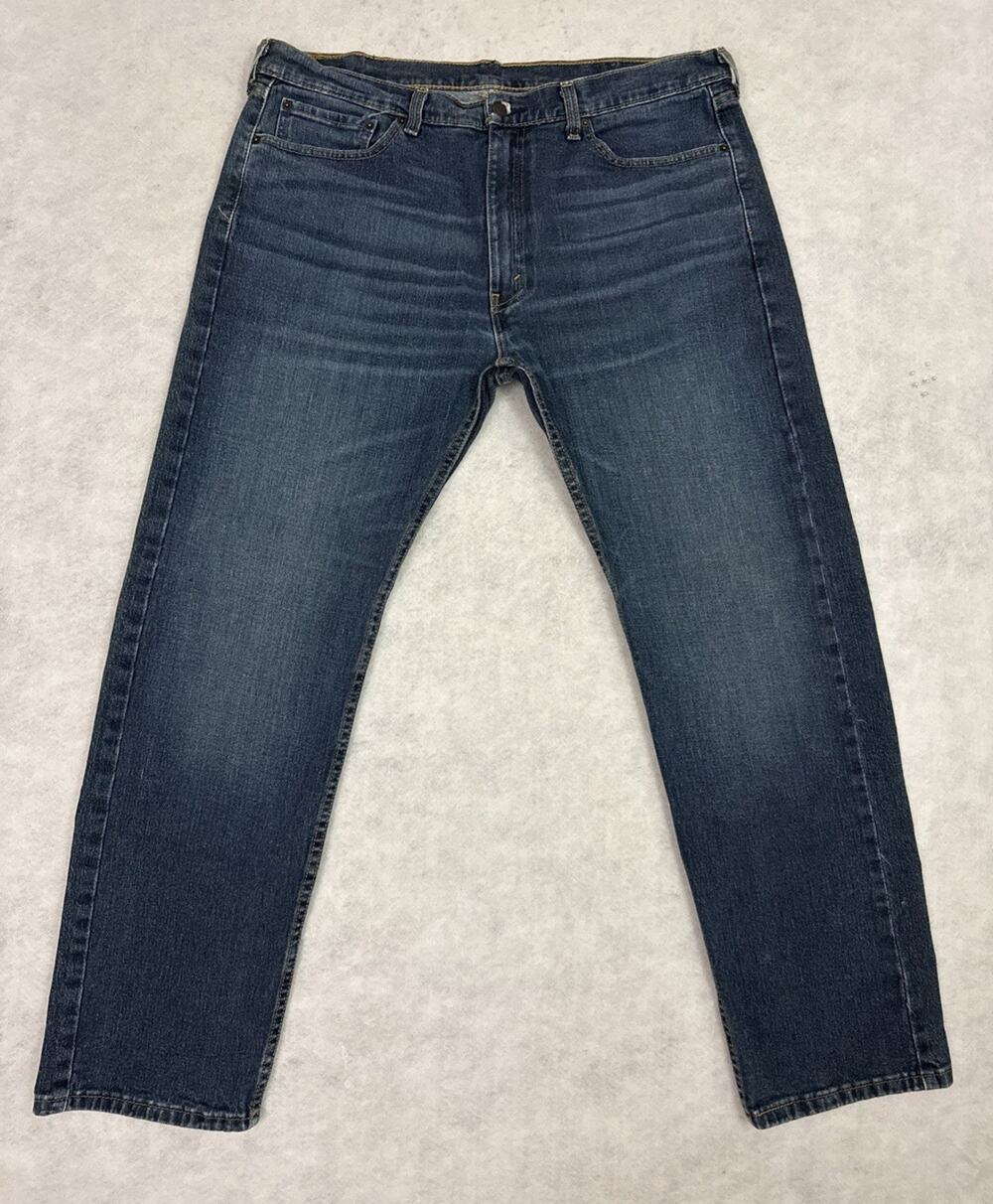 Levi’s 505 Regular Fit Jeans Mens 38x32 Blue Straight Leg Denim Stretch